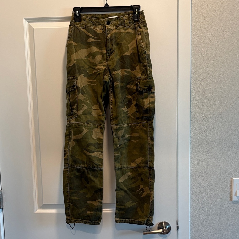 Topshop Camo Boyfriend Jeans - Green Camouflage